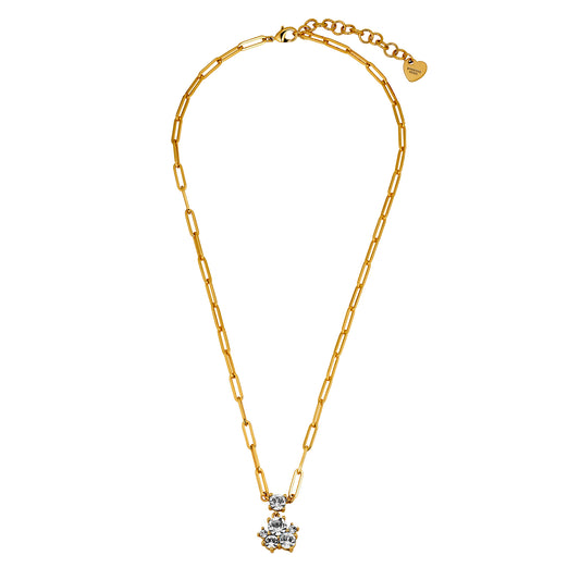 TANZY SHINY GOLD CRYSTAL EARRINGS