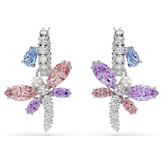 ARIANA GRANDE X DROP EARRINGS DRAGONFLY - MULTICOLOURED, RHODIUM