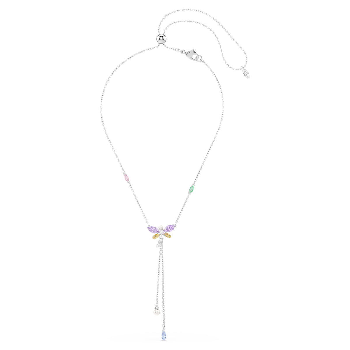 ARIANA GRANDE X Y NECKLACE DRAGONFLY - MULTICOLOURED, RHODIUM
