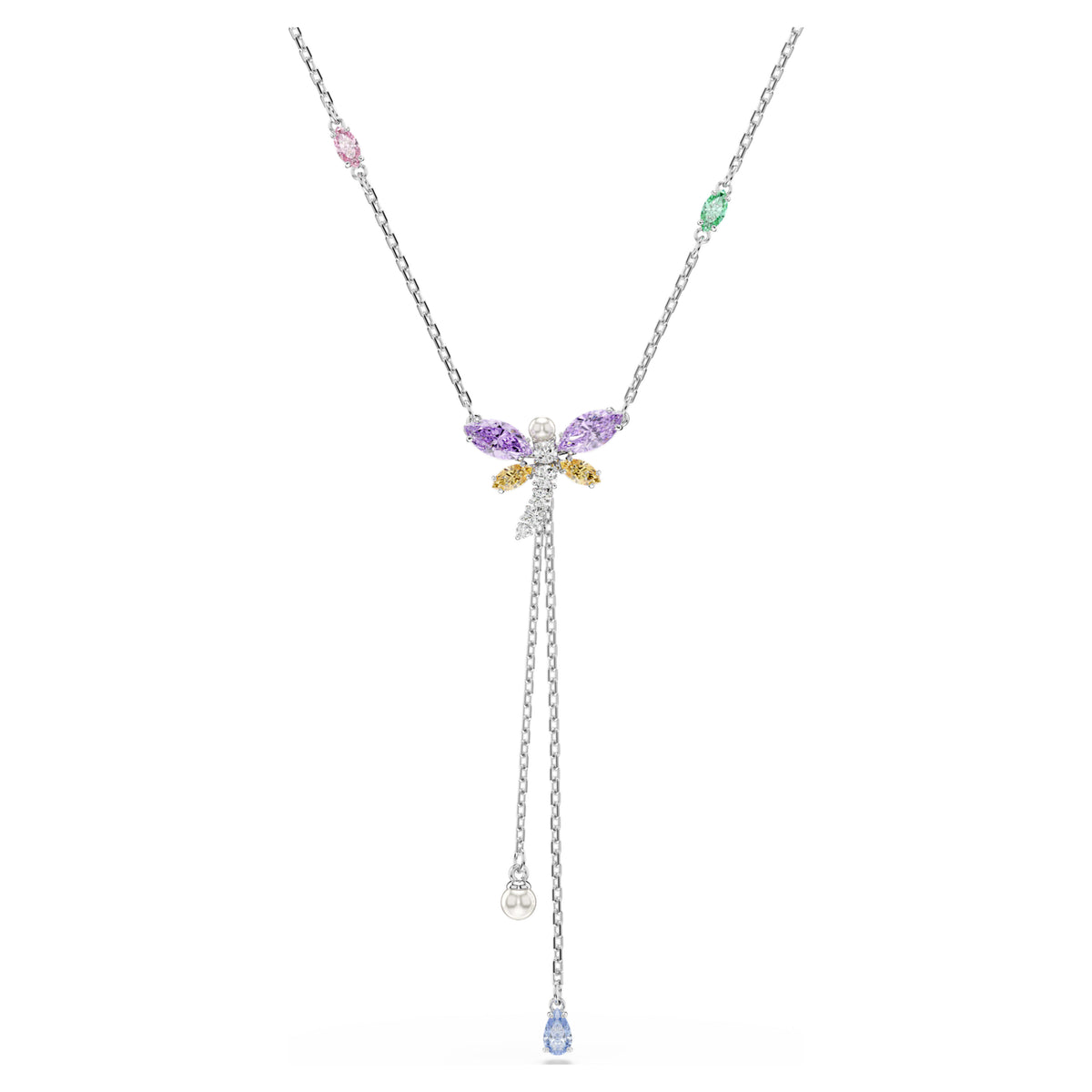 ARIANA GRANDE X Y NECKLACE DRAGONFLY - MULTICOLOURED, RHODIUM