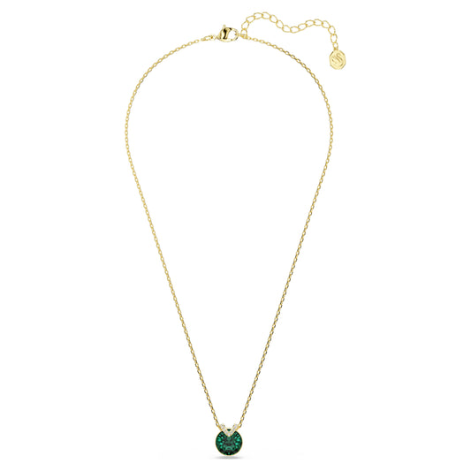 BELLA V PENDANT - GREEN, GOLD