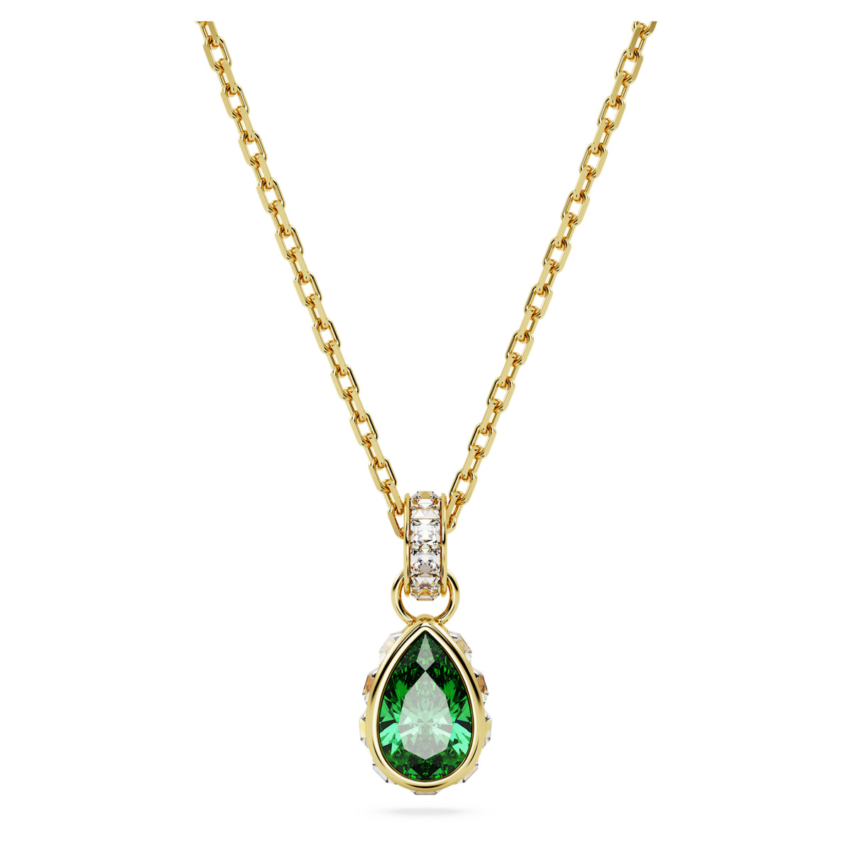 CHROMA PENDANT PEAR - GREEN, GOLD