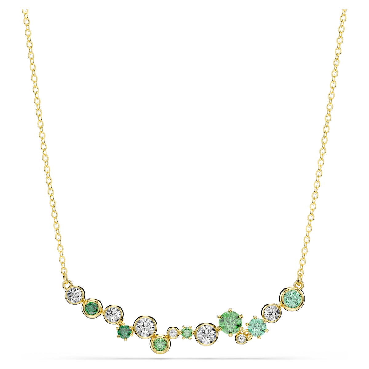 CONSTELLA NECKLACE MIXED CUTS - GREEN, GOLD