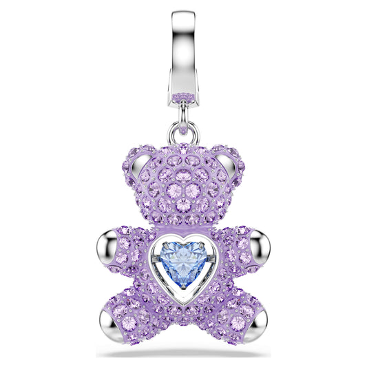 IDYLLIA CHARM TEDDY - PURPLE, RHODIUM