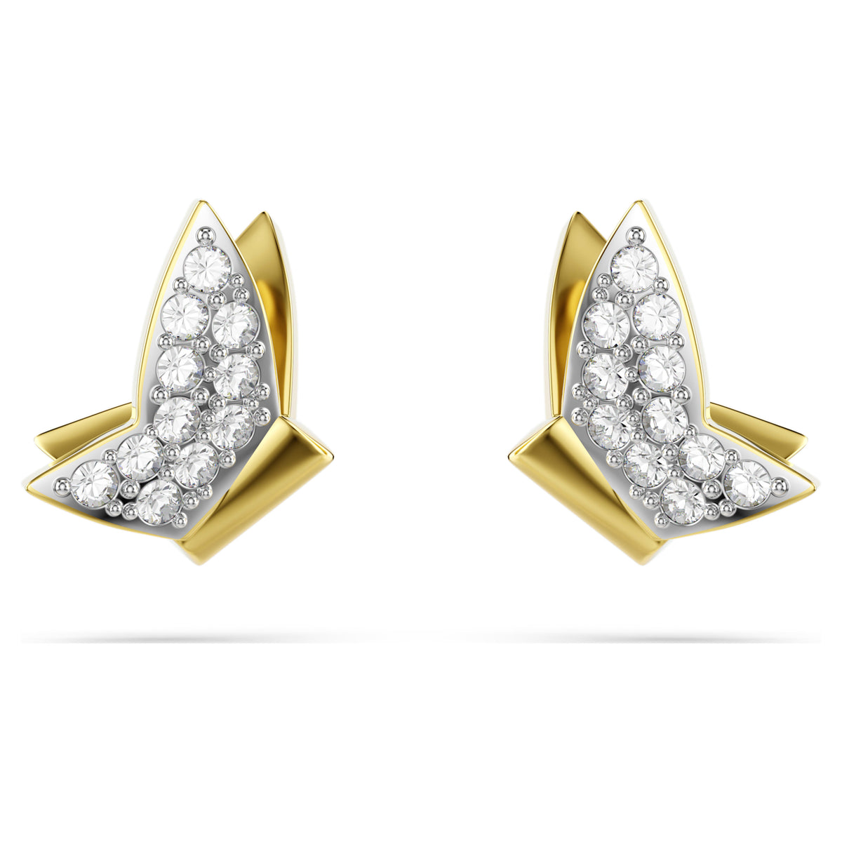 IDYLLIA LILIA STUDS BUTTERFLY - WHITE, GOLD