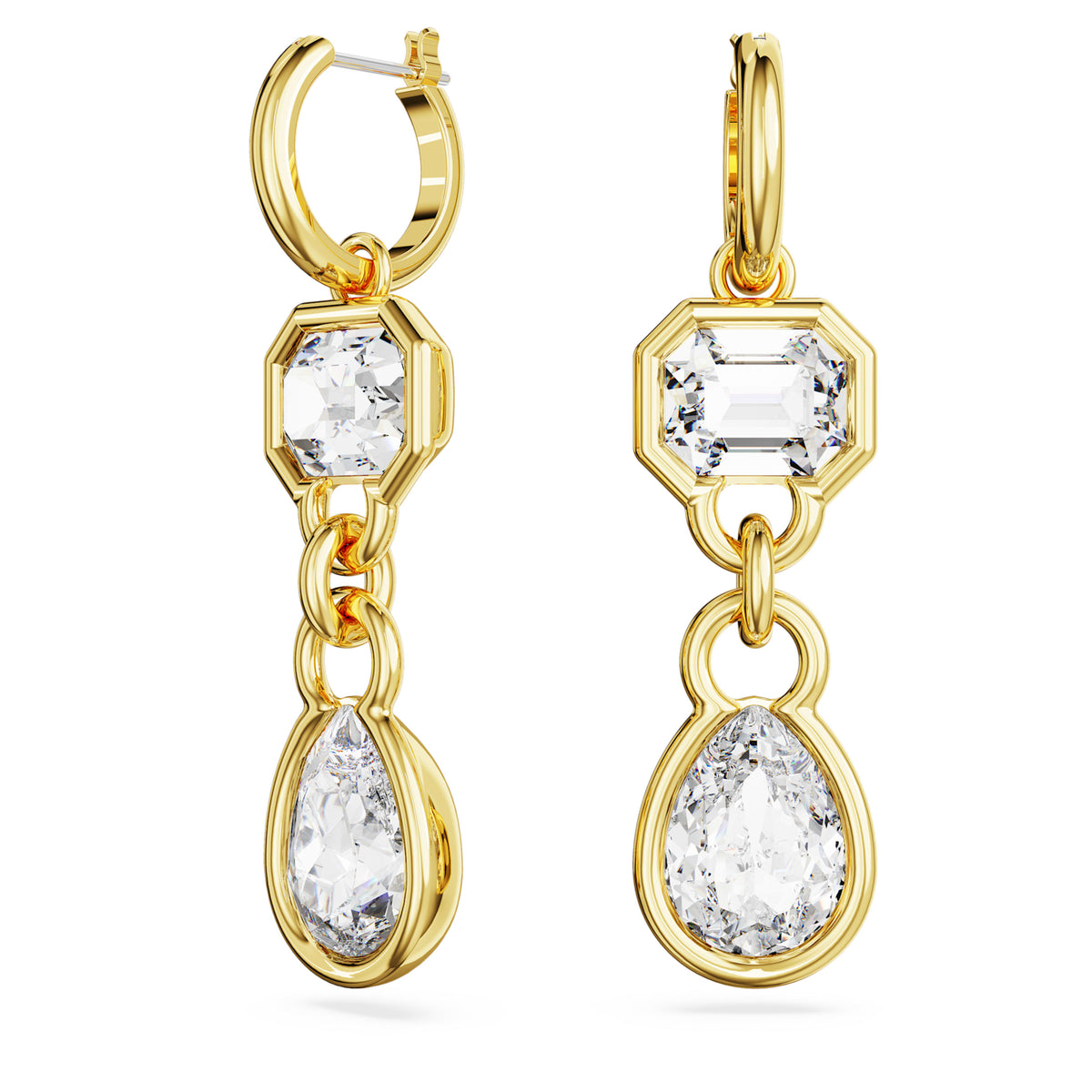 IMBER DROP EARRINGS - WHITE, GOLD