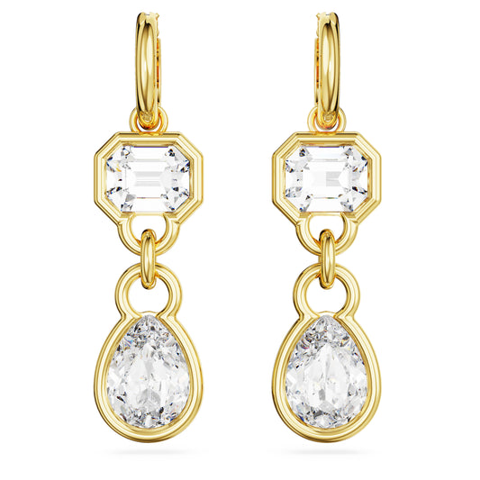 IMBER DROP EARRINGS - WHITE, GOLD