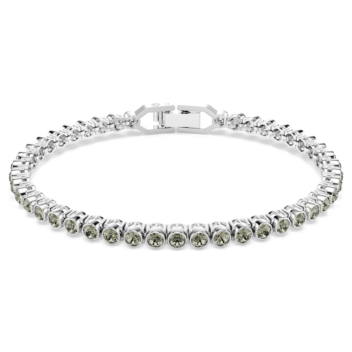 IMBER EMILY TENNIS BRACELET - BLACK, RHODIUM