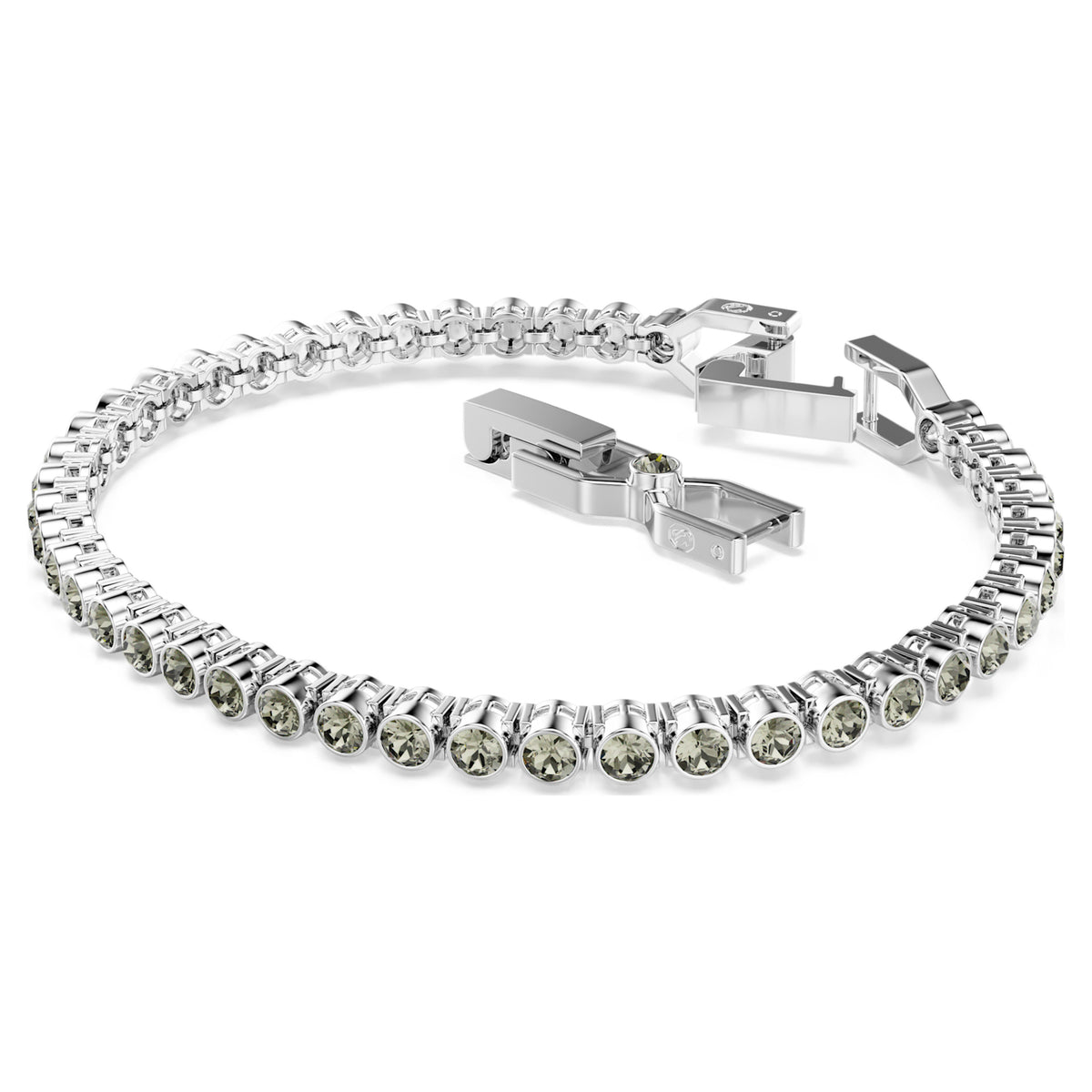 IMBER EMILY TENNIS BRACELET - BLACK, RHODIUM