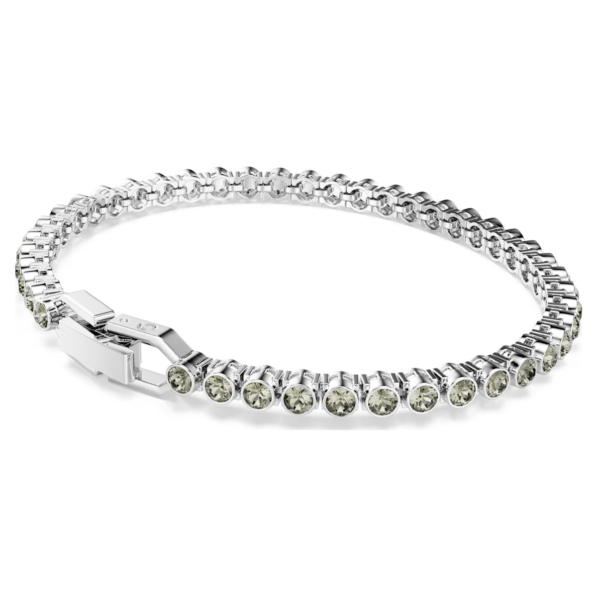 IMBER EMILY TENNIS BRACELET - BLACK, RHODIUM