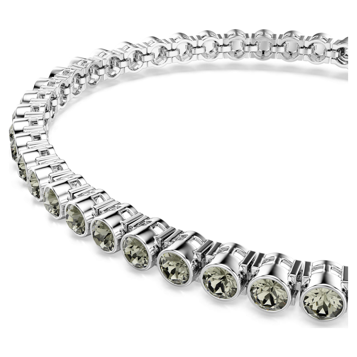 IMBER EMILY TENNIS BRACELET - BLACK, RHODIUM