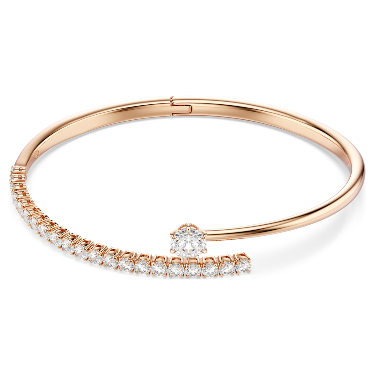 MATRIX BANGLE - WHITE, 18K ROSE GOLD