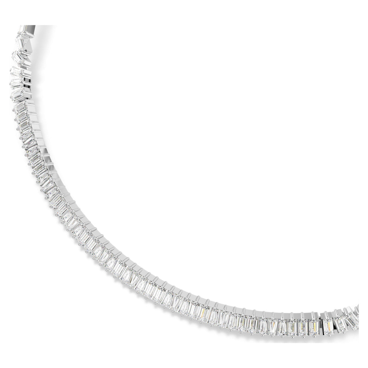 MATRIX NECKLACE - WHITE, RHODIUM