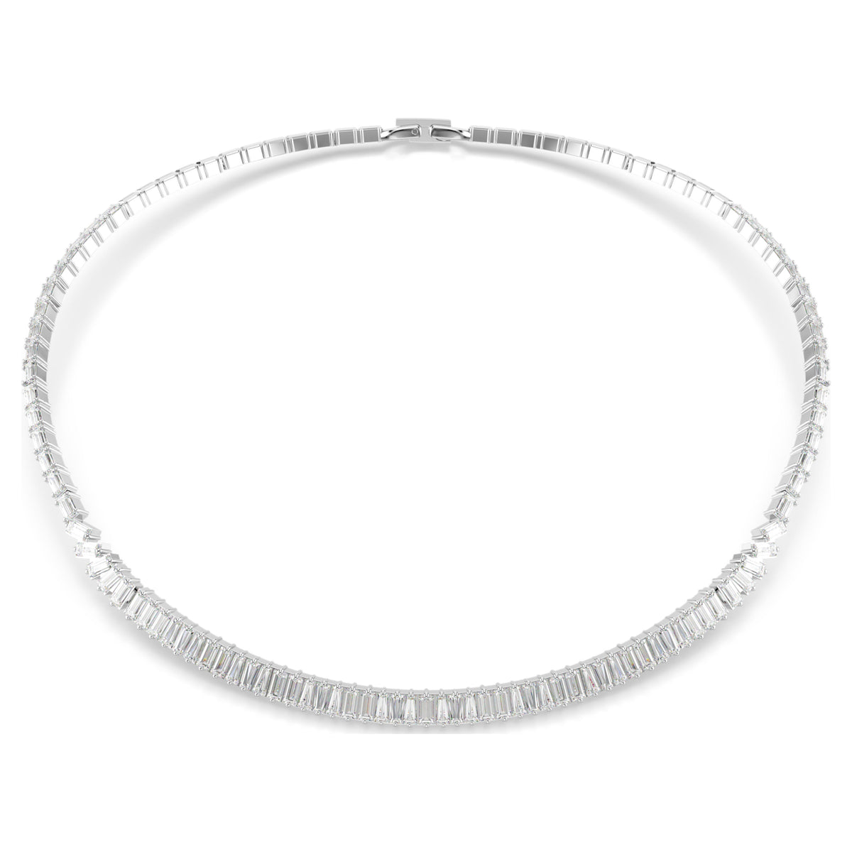 MATRIX NECKLACE - WHITE, RHODIUM