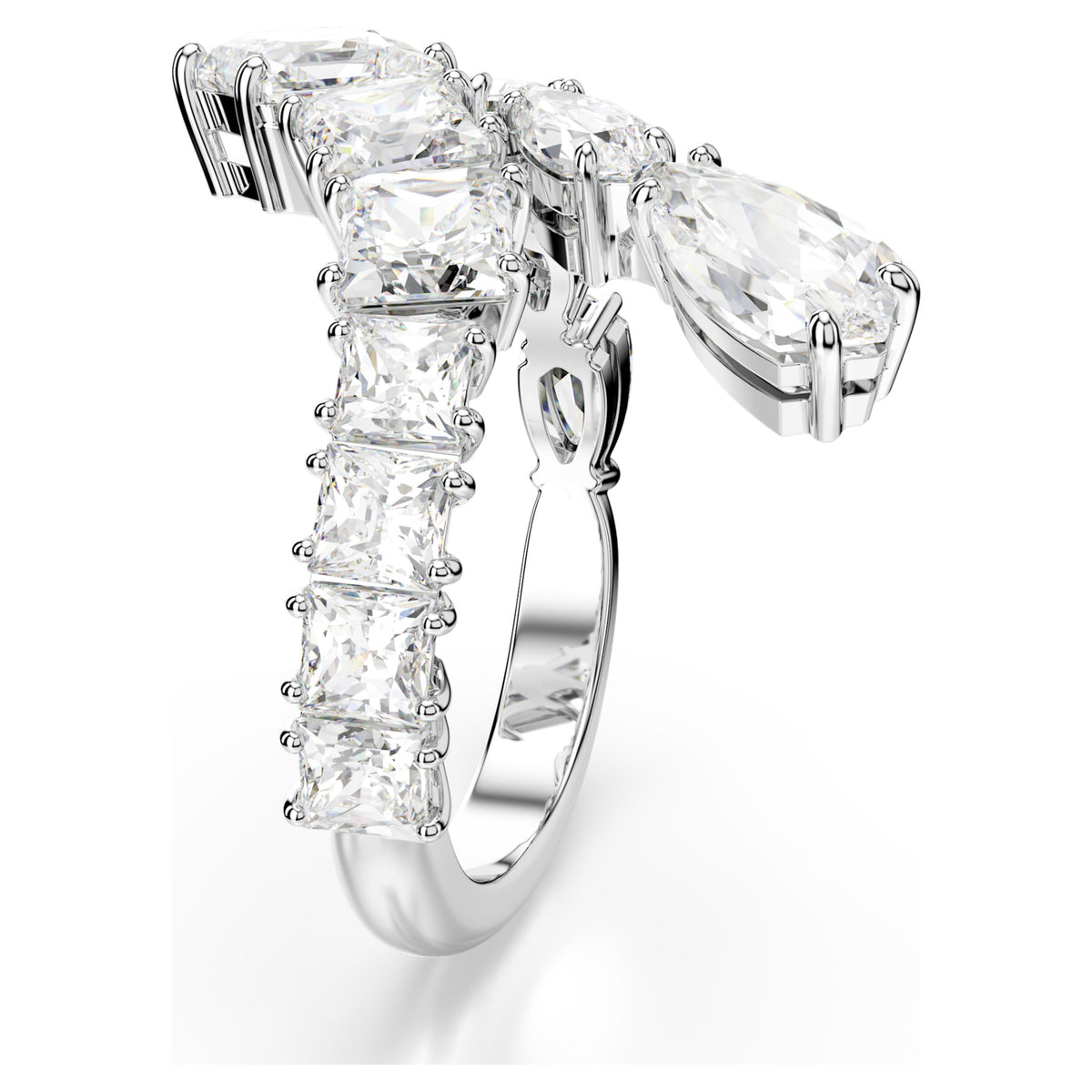 MATRIX RING - WHITE, RHODIUM