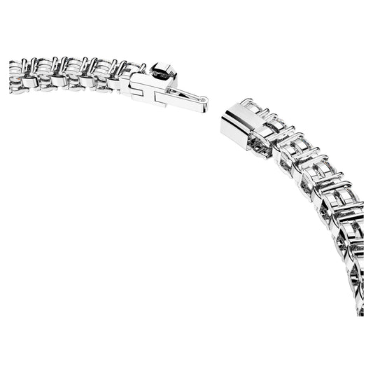 MATRIX TENNIS BRACELET - WHITE, RHODIUM