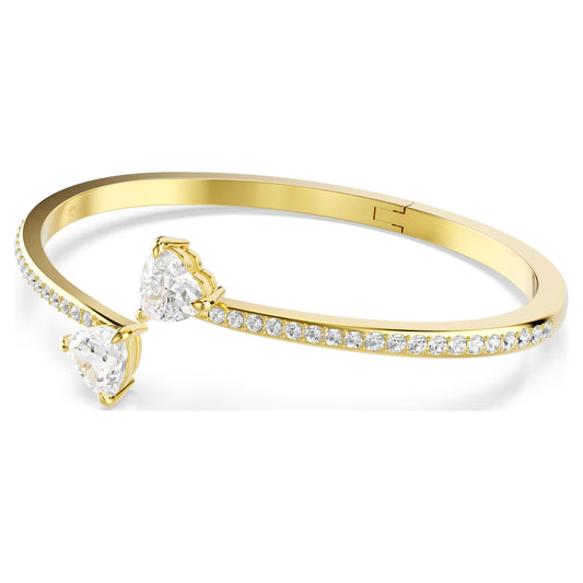 MESMERA ATTRACT BANGLE HEART - WHITE, GOLD