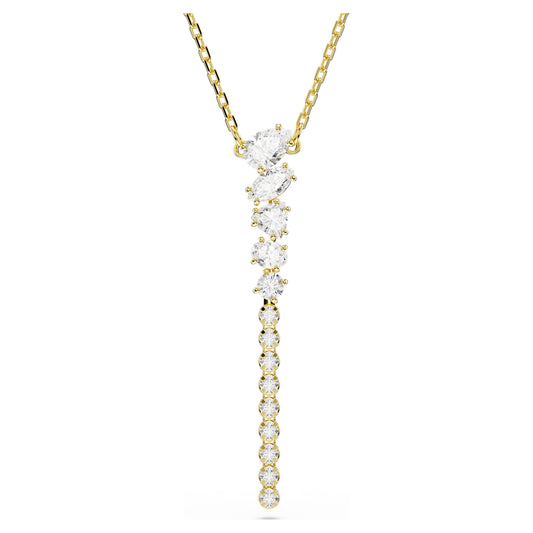 MESMERA Y NECKLACE - WHITE, 18K GOLD