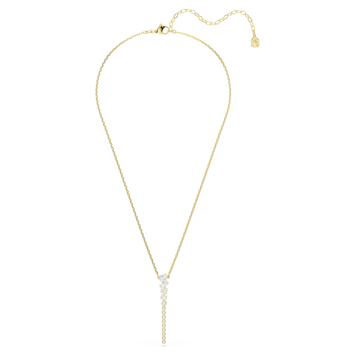 MESMERA Y NECKLACE - WHITE, 18K GOLD