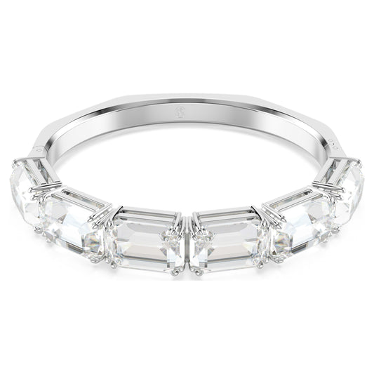 MILLENIA BANGLE OCTAGON - WHITE, RHODIUM