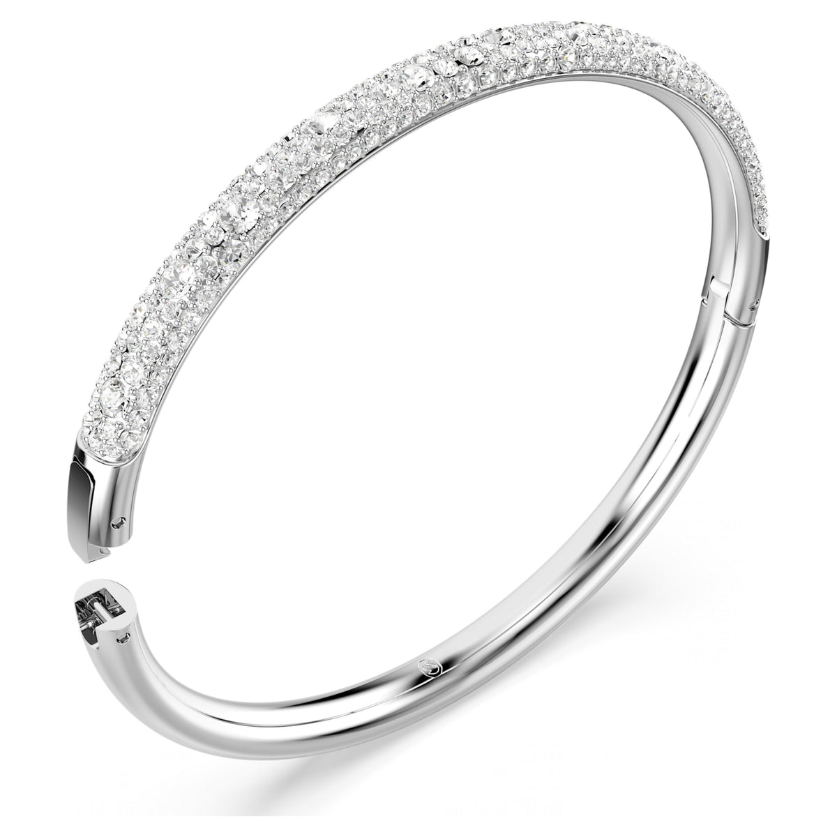 SUBLIMA BANGLE SNOW PAVE - WHITE, RHODIUM