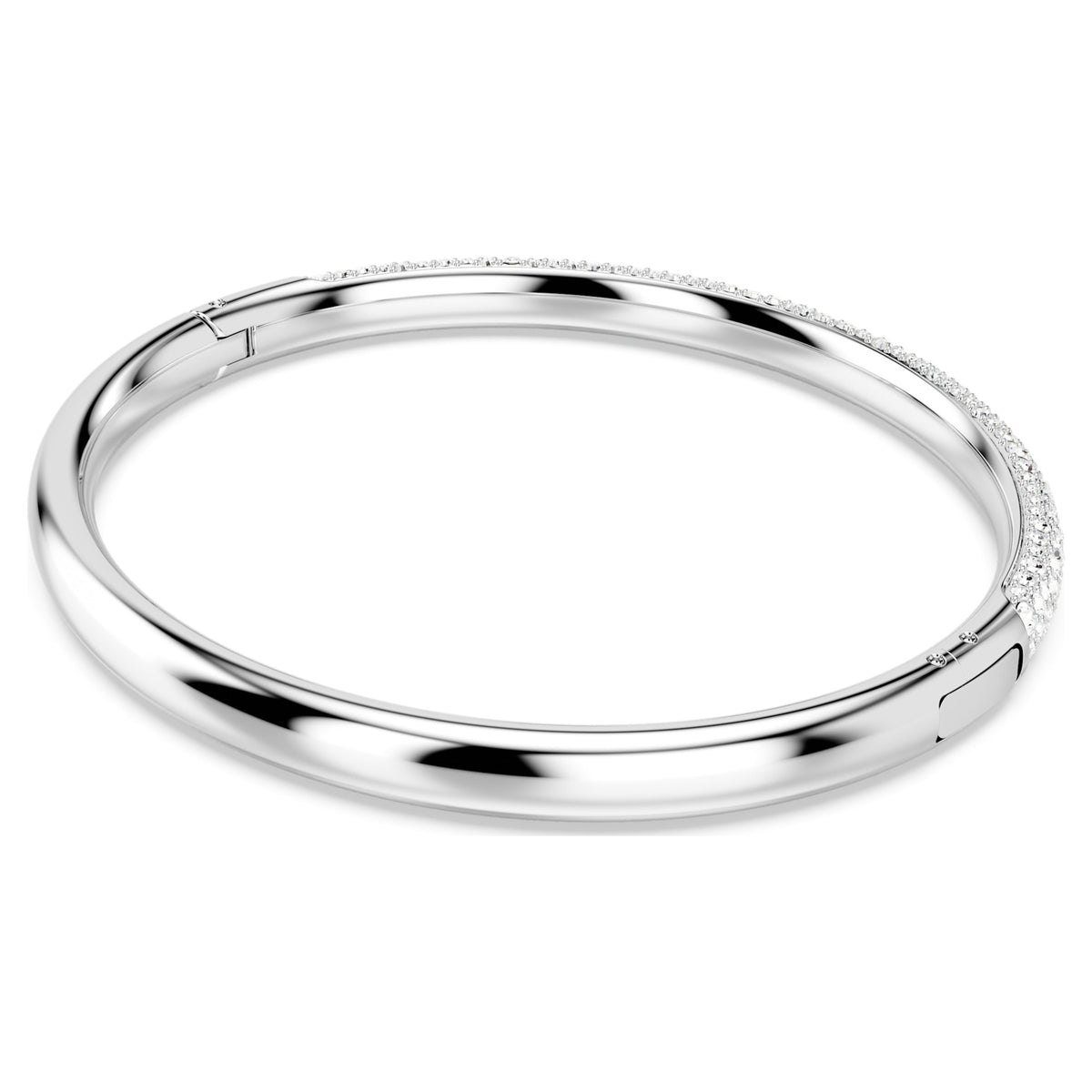 SUBLIMA BANGLE SNOW PAVE - WHITE, RHODIUM