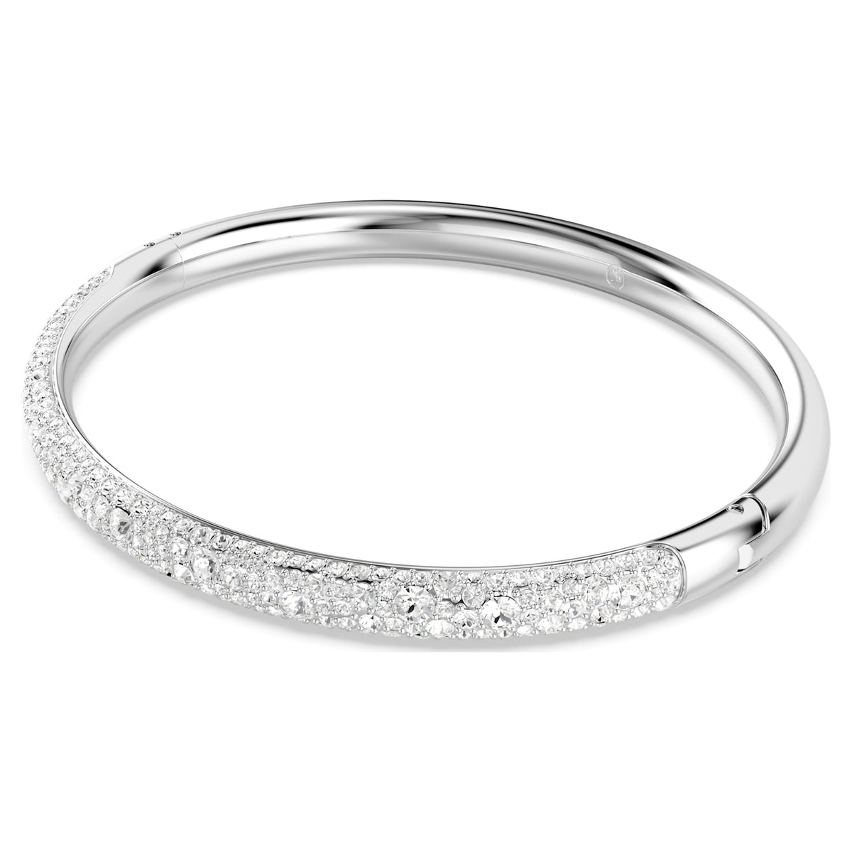 SUBLIMA BANGLE SNOW PAVE - WHITE, RHODIUM