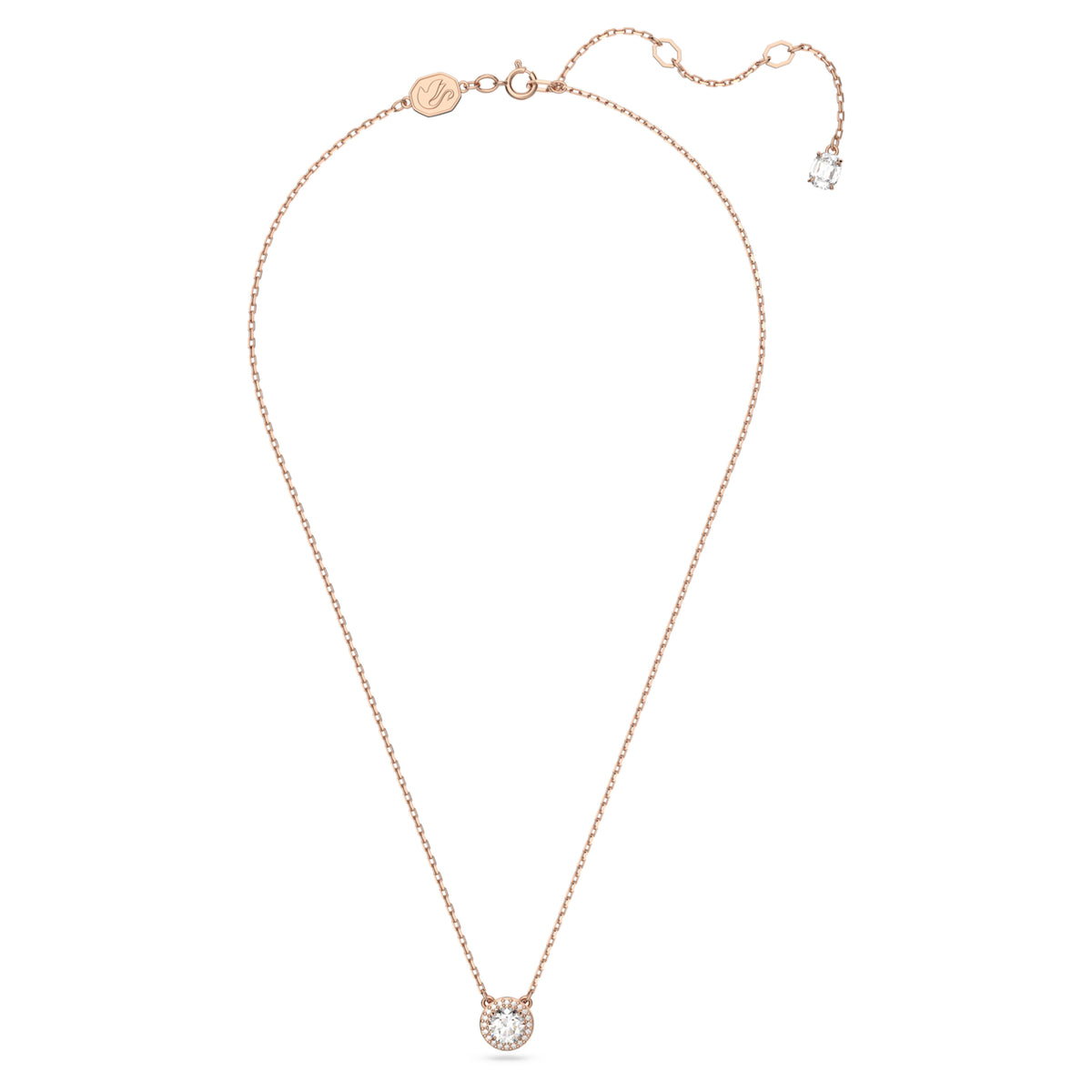 UNA ANGELIC PENDANT PAVE - WHITE, ROSE-GOLD