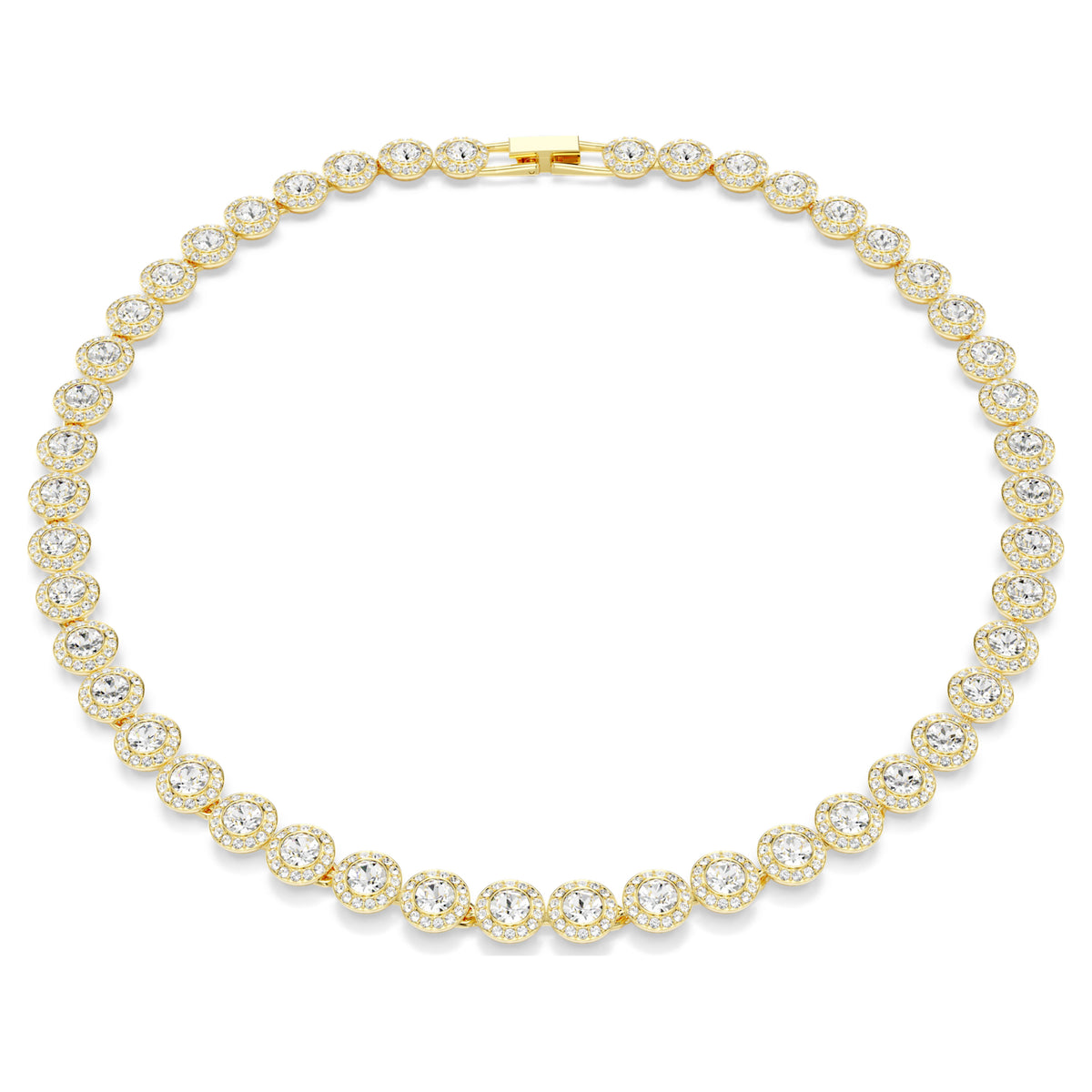 UNA ANGELIC TENNIS NECKLACE - WHITE, GOLD