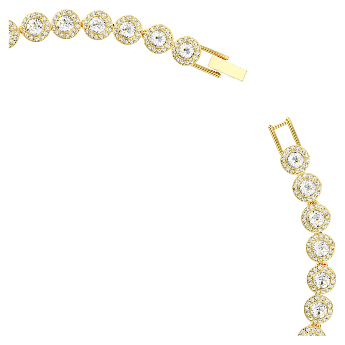 UNA ANGELIC TENNIS NECKLACE - WHITE, GOLD