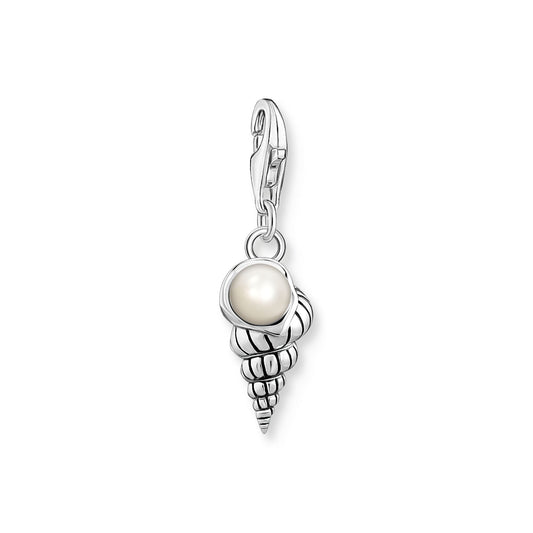 CHARM CLUB SHELL & FRESHWATER PEARL CHARM