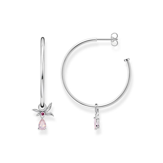 MAGIC GARDEN LEAF HOOP EARRINGS