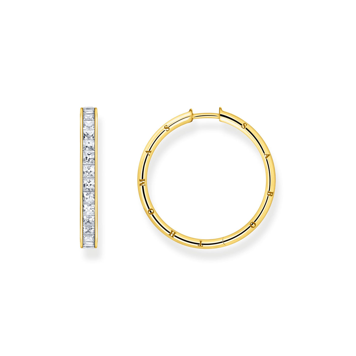 HERITAGE HINGED CZ HOOP EARRINGS