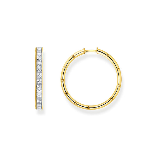 HERITAGE HINGED CZ HOOP EARRINGS