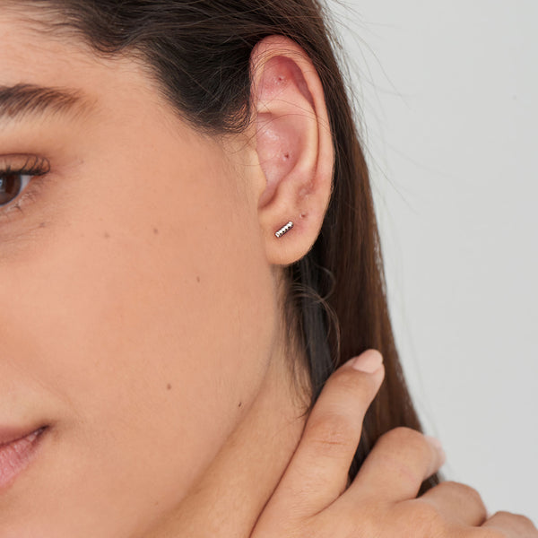 ROPES & DREAMS ROPE BAR STUD EARRINGS