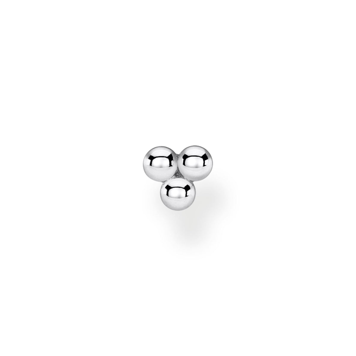 CHARMING COLLECTION 3 BEAD STUD EARRING SINGLE