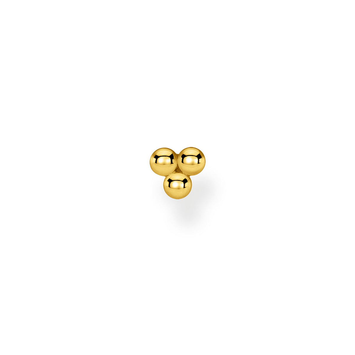 CHARMING COLLECTION 3 BEAD STUD EARRING SINGLE