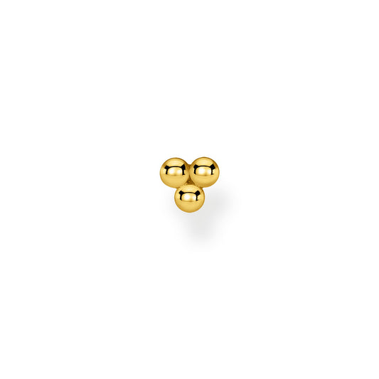 CHARMING COLLECTION 3 BEAD STUD EARRING SINGLE