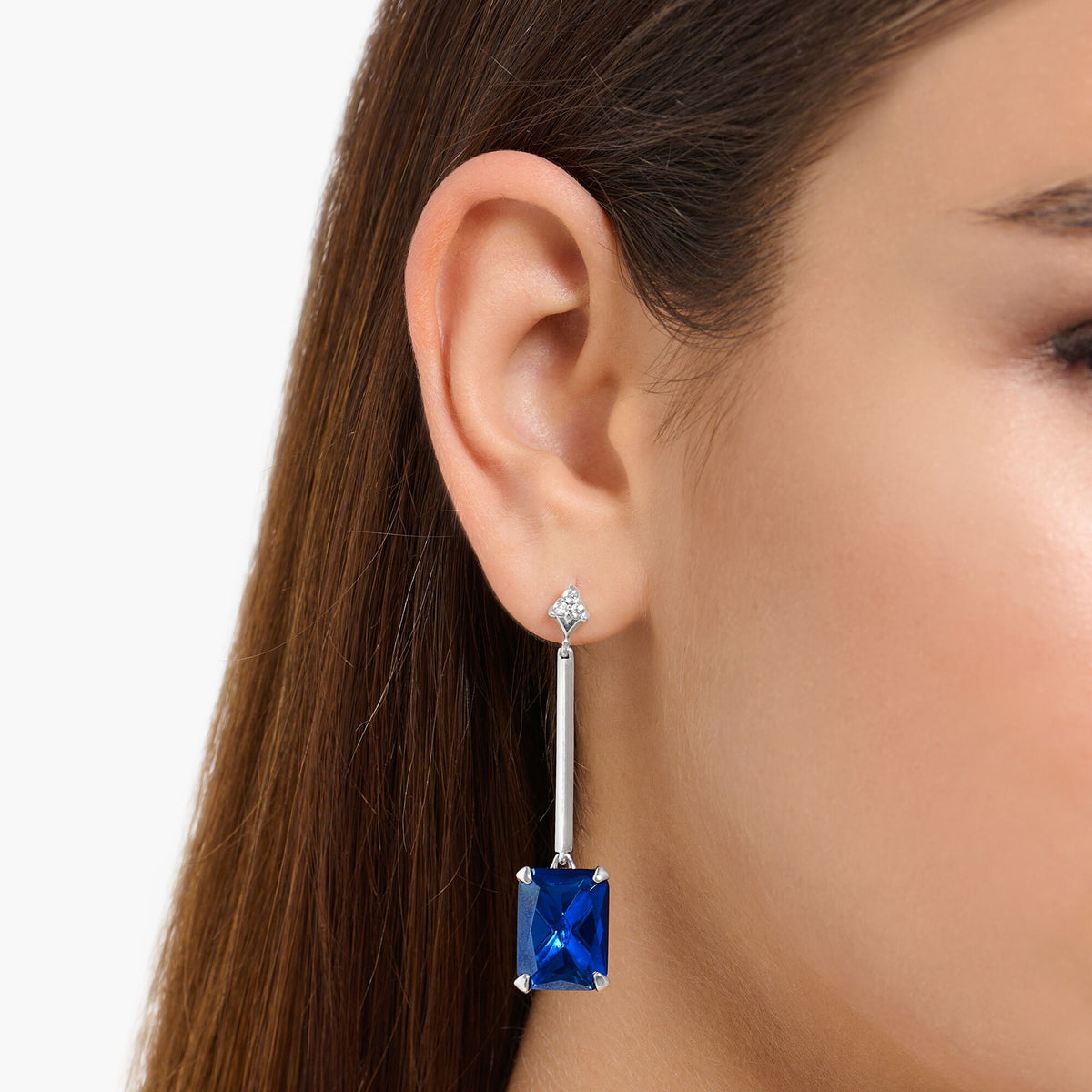 HERITAGE BLUE STONE DROP EARRINGS