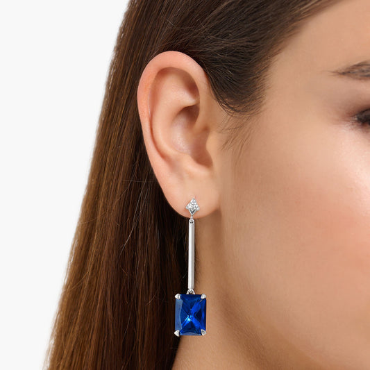 HERITAGE BLUE STONE DROP EARRINGS