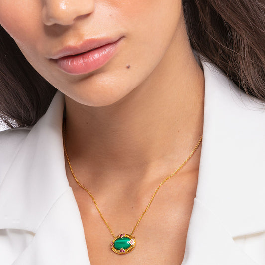 MAGIC GARDEN MALACHITE NECKLACE