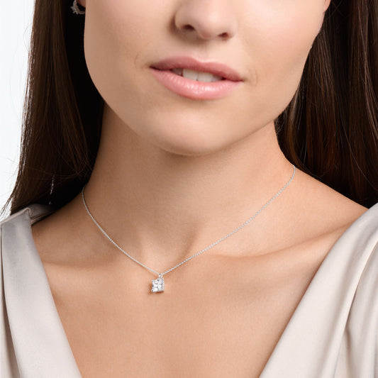 CHARMING COLLECTION SQUARE CZ NECKLACE