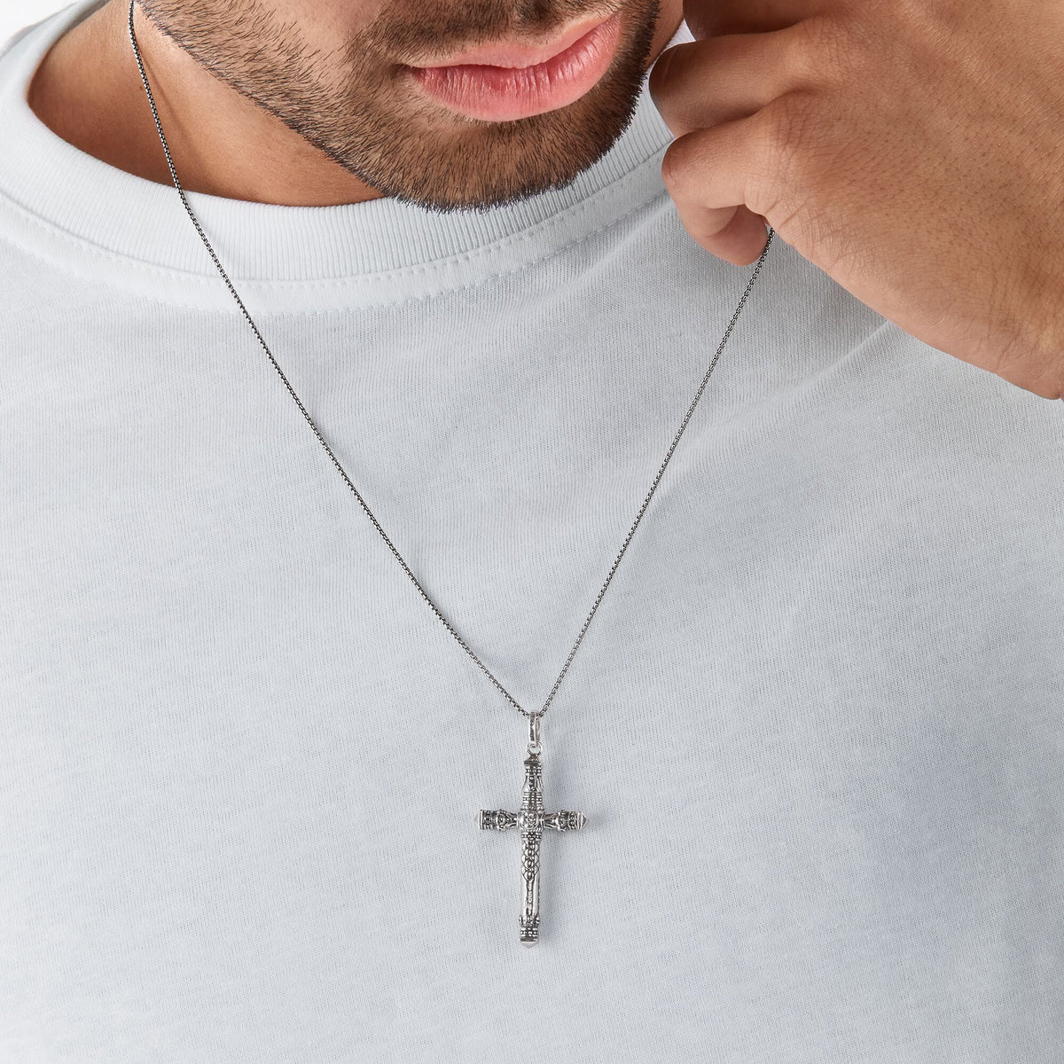 REBEL ART DECO CROSS PENDANT