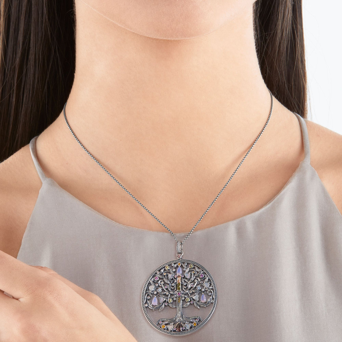 TREE OF LOVE EMBELLISHED PENDANT