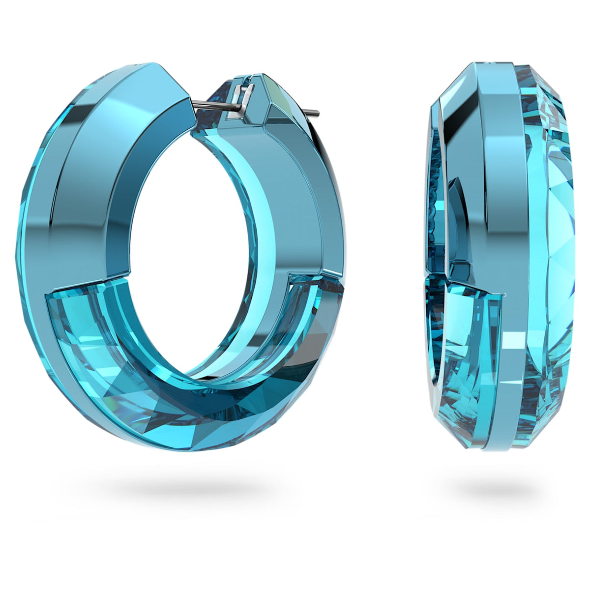 LUCENT HOOP EARRINGS - BLUE